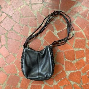 Black Leather Strappy Purse